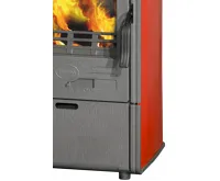PLAMEN Litinová krbová kamna VESTA - červená (4)
