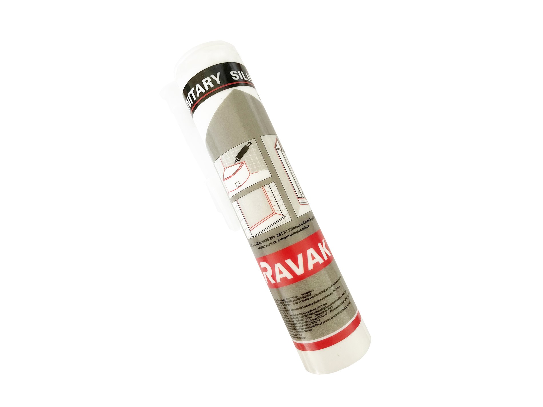 Ravak silikon 310ml bílý - ravak profesional