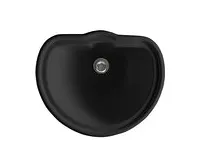 KERASAN RETRO keramické umyvadlo zápustné, 50x41cm, černá mat (1)