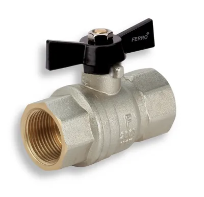 NOVASERVIS Luxusní kulový plnoprůtočný kohout - motýlek MM 3/4" - KMH2