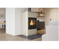 HS Flamingo Krbová kamna AQUAFLAM ® 25 s výměníkem - krémová, základní regulace (20)