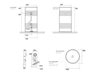KERASAN BARREL keramické umyvadlo volně stojící, 42x90x42cm, černá mat (4)