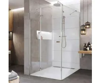 Sprchový kout, Novea, obdélník, 80x120 cm, chrom ALU, sklo Čiré, dveře levé a pevný díl Sprchový kout, Novea, obdélník, 80x120 cm, chrom ALU, sklo Čiré, dveře levé a pevný díl
