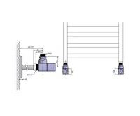 SAPHO CUBE připojovací sada ventilů ruční rohová, nerez mat (5)