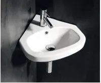 CREAVIT VITROYA keramické umyvadlo rohové 46x46cm, bílá (3)