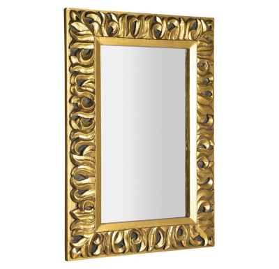 SAPHO ZEEGRAS zrcadlo ve vyřezávaném rámu 70x100cm, zlatá