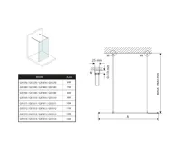 GELCO VARIO BLACK jednodílná sprchová zástěna do prostoru, matné sklo, 1200 mm (6)