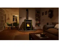 HS Flamingo Kachlová kamna AQUAFLAM VARIO ® PERU 11/5kW, kachle zelená, elektronická regulace (7)