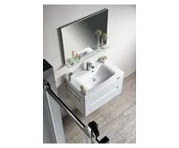 SAPHO LUCIOLA umyvadlo, litý mramor, 80x48cm, bílá (1)