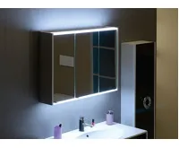 SAPHO BATU galerka 100x71x15cm, 2x LED osvětlení, bílá lesk (4)