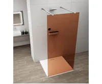 POLYSAN ESCA CHROME jednodílná sprchová zástěna do prostoru, sklo Marron, 1500 mm