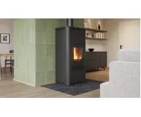 HS Flamingo Krbová kamna AQUAFLAM ® 7 s výměníkem - černá, manuální regulace (11)