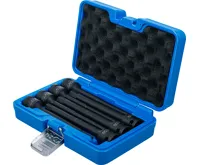 BGS Hlavice zástrčné, tvrzené, sada, délka 150 mm, 12,5 mm (1/2"), vnitřní šestihran 5 - 14 mm (2)
