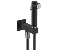 SAPHO Nástěnný ventil s ruční bidetovou sprškou a bezpečnostní pojistkou,hranatý,černá mat SAPHO Nástěnný ventil s ruční bidetovou sprškou a bezpečnostní pojistkou,hranatý,černá mat