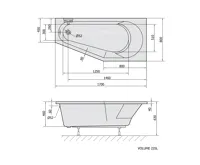 POLYSAN TIGRA R asymetrická vana 170x80x46cm, bílá (7)