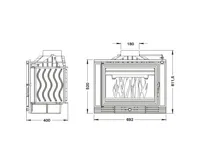 HS Flamingo Uniflam 700 Krbová vložka - s klapkou 601-675 (2)