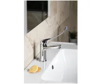 BRUCKNER SCHMITZ stojánková umyvadlová baterie, lékařská páka, chrom (3)