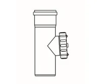 ALMEVA STARR revizní T-kus  80mm bílá barva