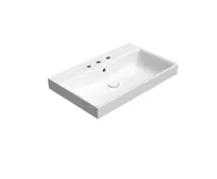GSI NUBES keramické umyvadlo 80x50cm, broušená spodní hrana, 3 otvory, bílá ExtraGlaze GSI NUBES keramické umyvadlo 80x50cm, broušená spodní hrana, 3 otvory, bílá ExtraGlaze