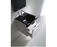 KERASAN INKA keramické umyvadlo polozápustné, 40x40cm, černá mat (3)