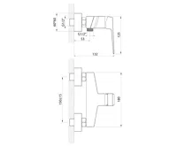 AQUALINE RITMO nástěnná sprchová baterie, chrom (2)