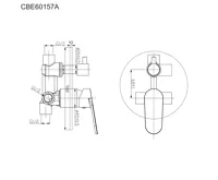 Viana sprchová baterie podomítková s trojcestným přepínačem, Mbox, kulatý kryt (2)