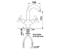 SAPHO AXIA stojánková umyvadlová baterie, chrom (6)