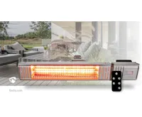 Ohřívač terasy | 2000 W | 9 Nastavení Teploty | Na zeď | IP65 | Hliník (18)