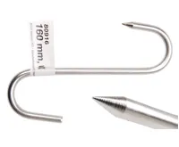 BGS Hák S-forma se špicí, nerezový, 160 mm