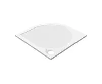 GELCO ARCA sprchová vanička z litého mramoru, čtvrtkruh 80x80cm, R550, bílá (1)