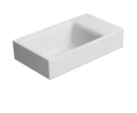 GSI NUBES keramické umývátko 40x23cm, bez otvoru, pravé/levé, bílá mat GSI NUBES keramické umývátko 40x23cm, bez otvoru, pravé/levé, bílá mat