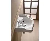 KERASAN RETRO keramické umývátko 41x30cm, otvor pro baterii vlevo, bílá (3)