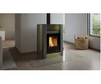 HS Flamingo Krbová kamna AQUAFLAM VARIO ® LEND 11/5kW olivová, elektronická regulace (16)