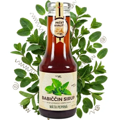 Nature NoTea s.r.o. Babiččin bylinný sirup - Máta 0.5l