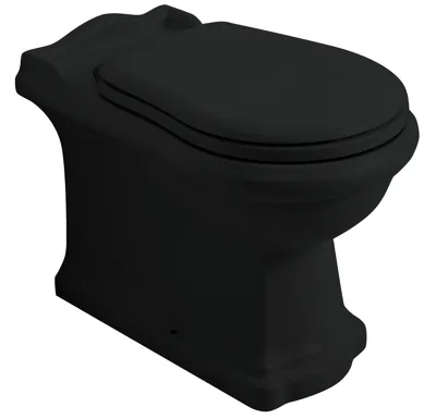 KERASAN RETRO WC mísa stojící, 39x61cm, spodní/zadní odpad, černá mat