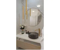 SAPHO MARAGUA skleněné gravírované umyvadlo na desku Ø 39,5cm, černá (5)