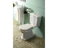 KERASAN RETRO WC kombi, zadní odpad, bílá-chrom (2)