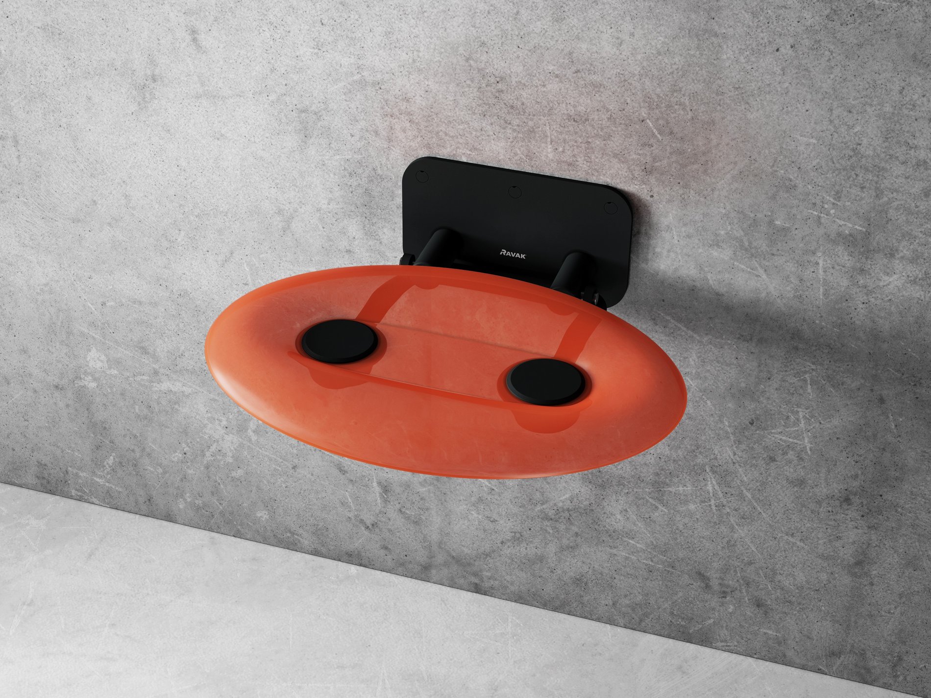 Ravak sprchové sedátko ovo-p ii-orange/black