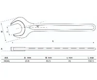 BGS Klíč plochý 41,0 mm, jednostranný (1)