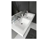 SAPHO FLAVIA dvojumyvadlo, litý mramor, 120x50cm, bílá (1)