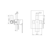 Sprchová baterie podomítková bez přepínače, Dita, Mbox, hranatý kryt, chrom (1)