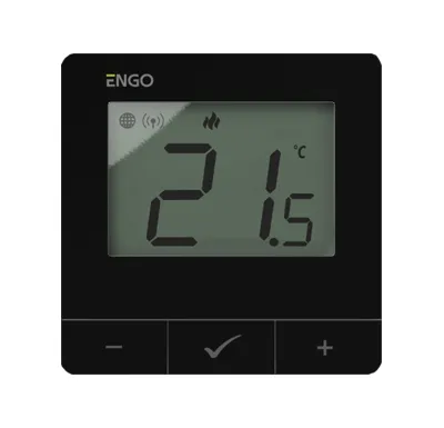 ENGO Controls Chytrý termostat E25-24B, RF, 24V, ENGO Smart, TUYA, černá