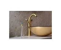 SAPHO ANTEA stojánková umyvadlová baterie vysoká s výpustí, výška 300mm, bronz (1)