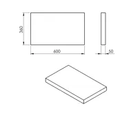 SAPHO AVICE deska pod umyvadlo 60x36cm, tl.5cm, dub Rover (2)