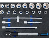 BGS Vložka do dílenského vozíku 3/3: sada nástrčných klíčů | 20 mm (3/4&quot;) | 21dílná - BGS 6080