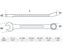 BGS Klíč očkoplochý 3/8", DIN 3113 (1)