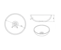 SAPHO PRIORI keramické umyvadlo na desku, Ø 42 cm, zelená (8)
