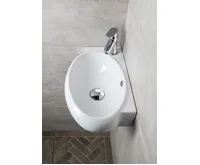 SAPHO RIBERA keramické umývátko rohové 43x28,5cm, otvor pro baterii vlevo, bílá (7)