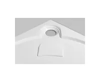 GELCO ARCA sprchová vanička z litého mramoru, čtvrtkruh 90x90cm, R550, bílá (1)