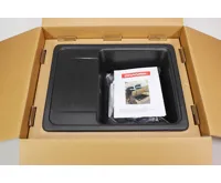 GRANISIL CORTES 570.5 Granitový dřez s odkapem, černý (14)